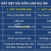 Đất Đẹp Làm Dự Án ở Sài Gòn Giá Siêu Hời, Q. Tân Bình và Q. Tân Phú